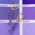 gold dangle earrings violet huggie jewellery