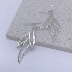 silver leaf earring online