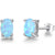 blue opal silver stud earrings
