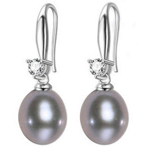 frenelle jewellery earrings pearls silver grey