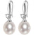 white pearl drop earrings crystal bridal wedding jewellery
