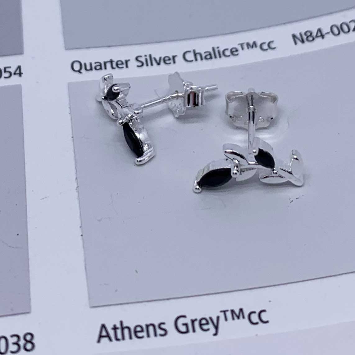 black silver stud earrings nz jewellery