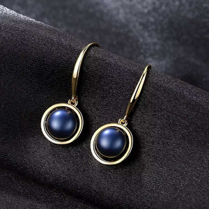 gold drop dangle pearl earrings jewellery
