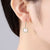 gold white pearl earring