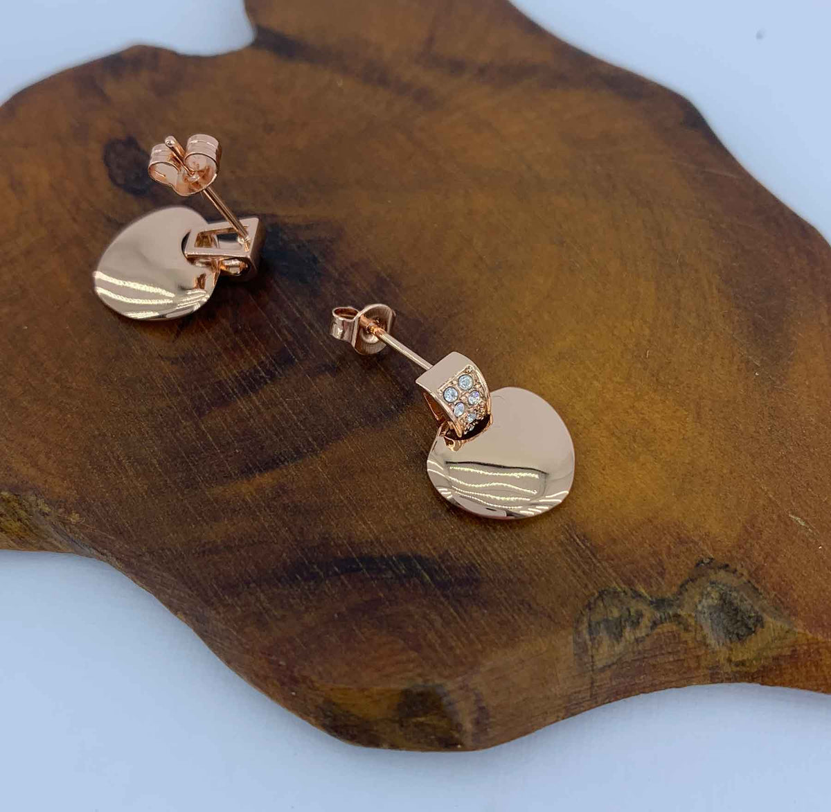 jewellery set rose gold swarovski heart