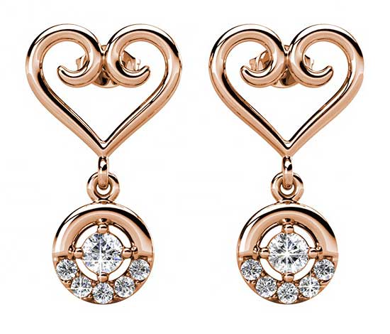 rose gold jewellery set premium crystal for women