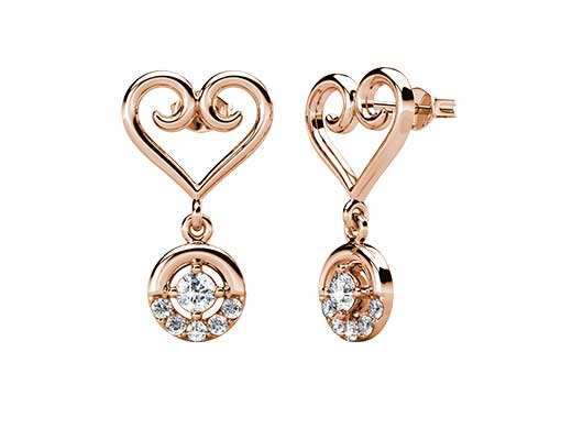 rose gold jewellery set premium crystal for women