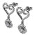 frenelle jewellery silver heart crystal necklace