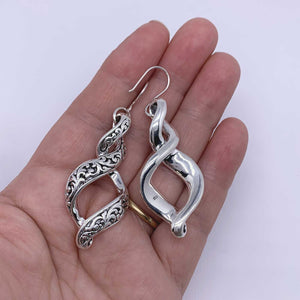 silver koru earrings nz