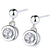 silver dangle crystal earrings