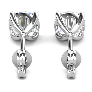 silver earring studs moissanite jewellery