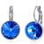 blue crystal leverback earrings jewellery