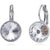 silver drop crystal earrings
