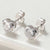silver heart stud earrings