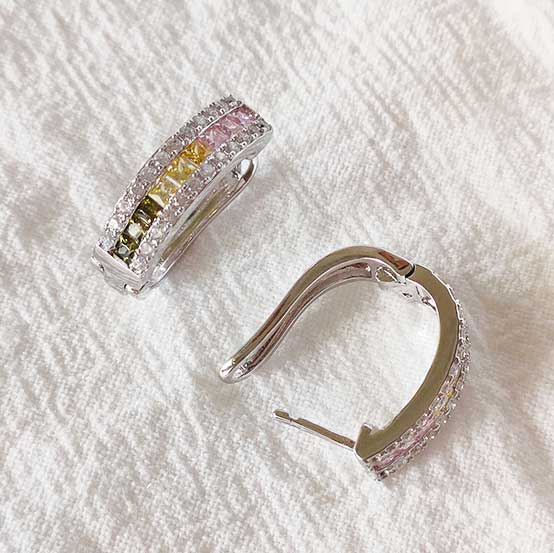 silver huggie earrings NZ hoop