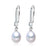 925 Sterling Silver Pearl Drop earrings "Kalema" (White)