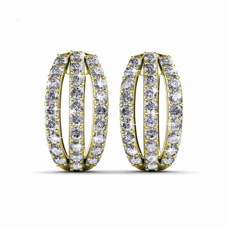 gold huggie earrings jewellery