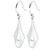 sterling silver drop folded ribbon earrings