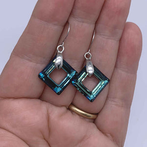 green crystal earrings jewellery women