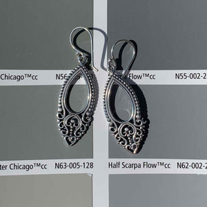 silver drop earrings koru nz jewellery