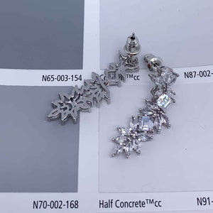 bridal crystal silver drop earrings