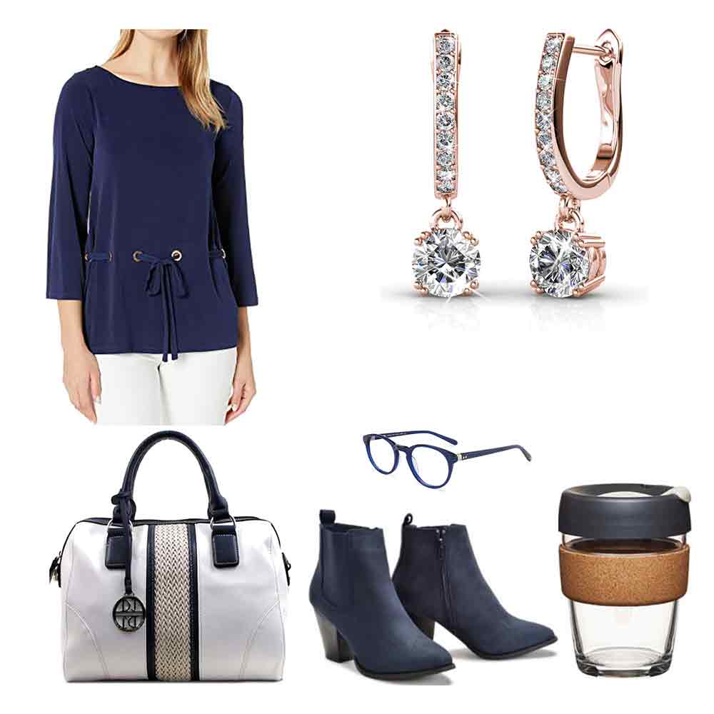 rose gold huggie crystal earrings jewellery women