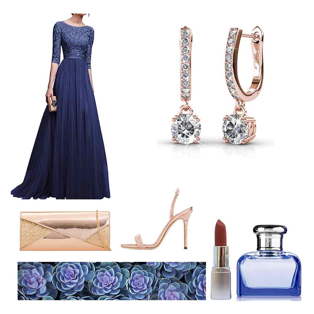 rose gold huggie crystal earrings jewellery women