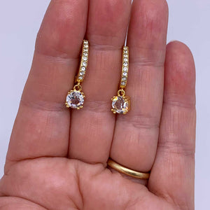 gold huggie earrings crystal jewellery