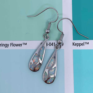 Silver Opal Drop Earrings for women nz