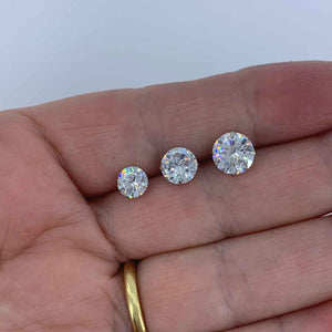 frenelle jewellery crystal silver stud earrings