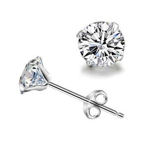 frenelle jewellery crystal silver stud earrings