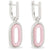 925 Sterling Silver Drop Earrings "Linnea" (Pink)