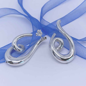 silver swirl earrings jewellery
