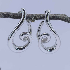 silver swirl earrings online nz