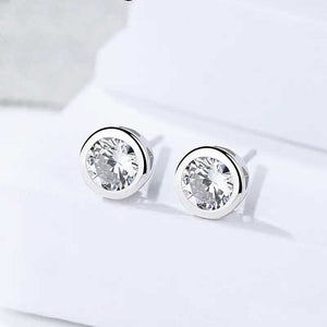 crystal silver stud earrings bridal jewellery nz