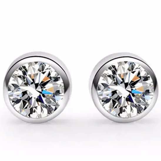crystal silver stud earrings bridal jewellery nz
