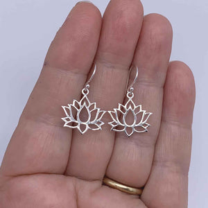 lotus flower silver earring jewellery