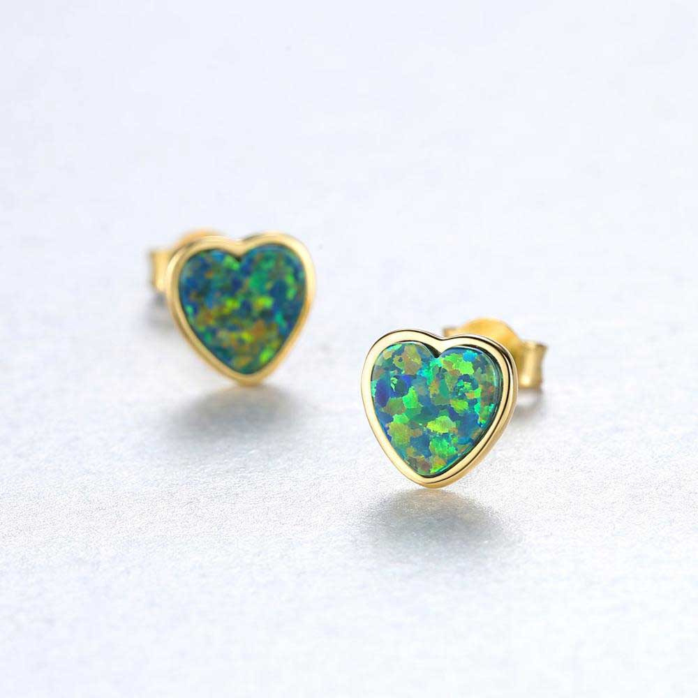 green gold opal jewellery set