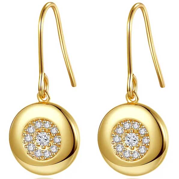 gold crystal dangle earrings jewellery gifts women nz