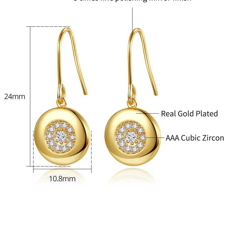 gold crystal dangle earrings jewellery gifts women nz