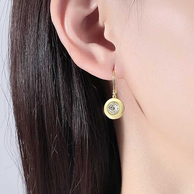gold crystal dangle earrings jewellery gifts women nz