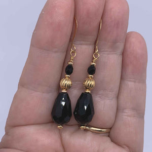 black gold drop earrings jewellery nz