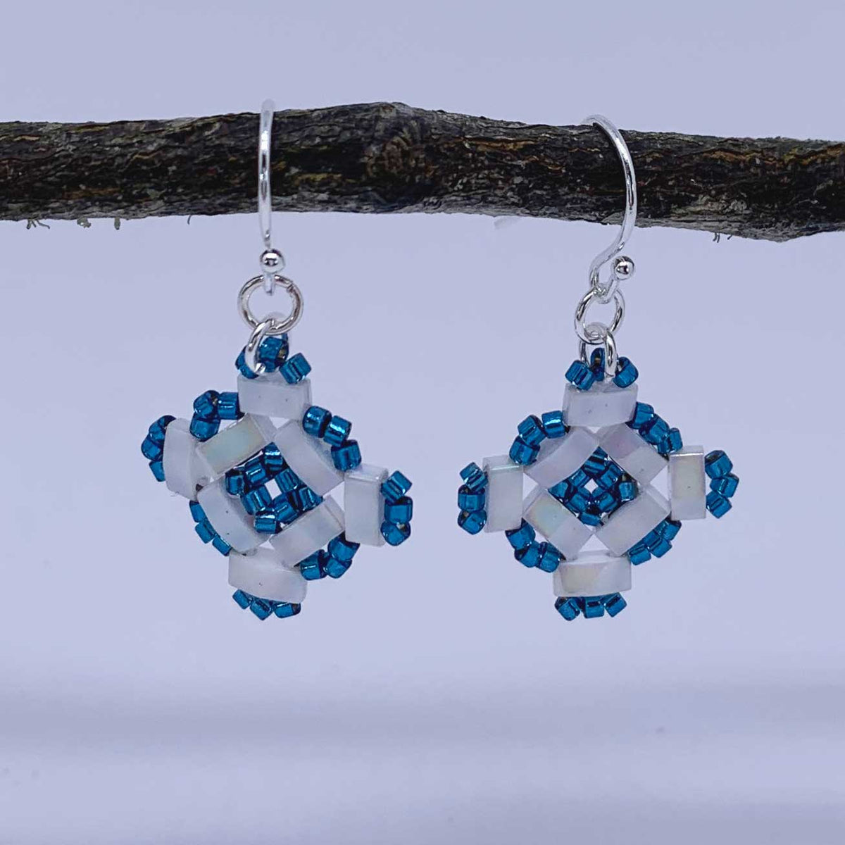 silver drop earrings