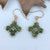 frenelle jewellery earrings rose gold green
