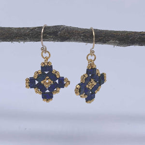 blue gold earrings jewellery