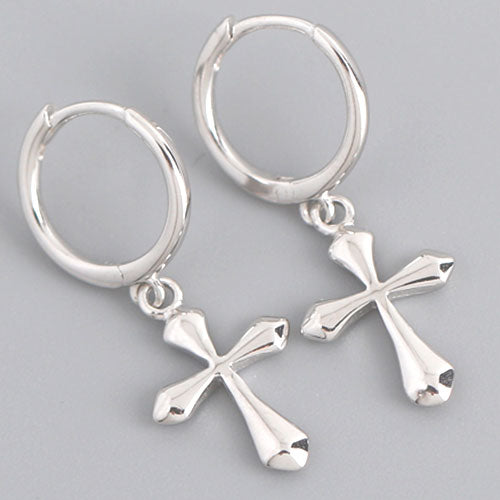 jewellery silver cross earrings religious