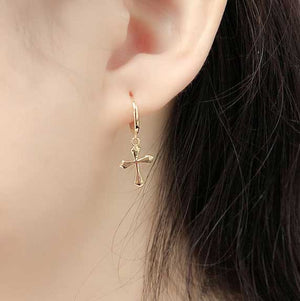 jewellery silver cross earrings religious