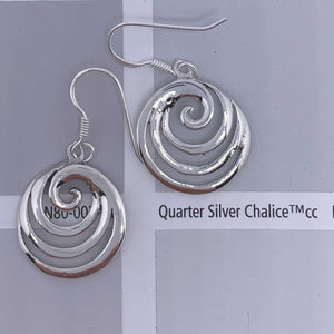 silver spiral earrings resene