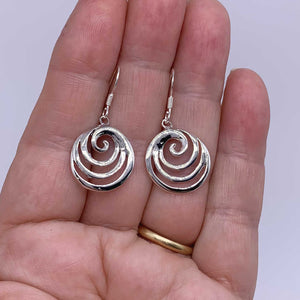 silver spiral earrings frenelle