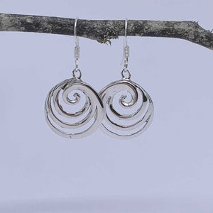 silver spiral earrings jewellery